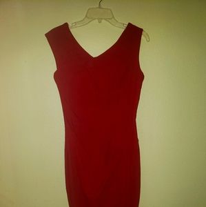 Burgundy or Crimson off shoulder dress
